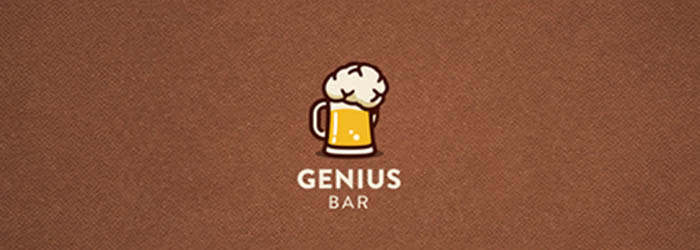 GenuisBar thiet ke logo illutration dep