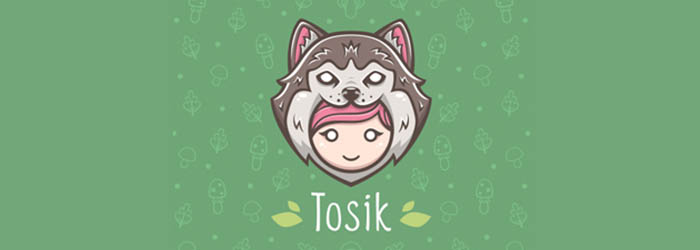 Tosik thiet ke logo illutration dep