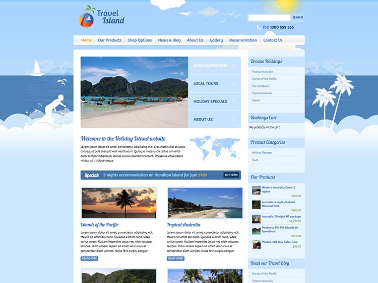 Travel Island thiet ke website du lich dep