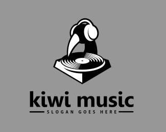7. kiwi music thiet ke logo dep