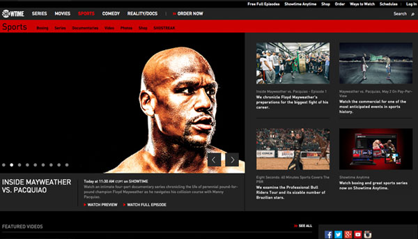 Showtime Sports thiet ke website the thao