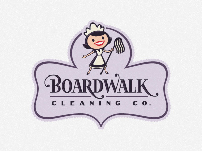 35+ thiết kế logo phác họa duyên dáng chân dung phái đẹp Boardwalk Cleaning thiet ke logo dep