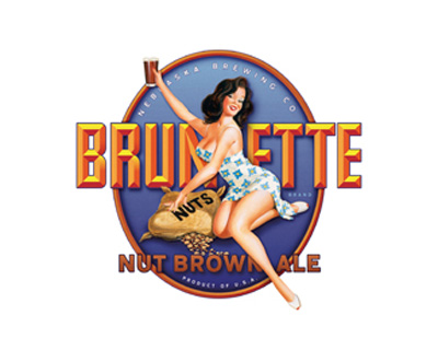 Brunette thiet ke logo dep