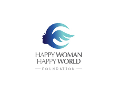 35+ thiết kế logo phác họa duyên dáng chân dung phái đẹp Happy Woman Happy World Foundation thiet ke logo dep