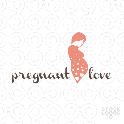 35+ thiết kế logo phác họa duyên dáng chân dung phái đẹp Pregnant Love thiet ke logo dep