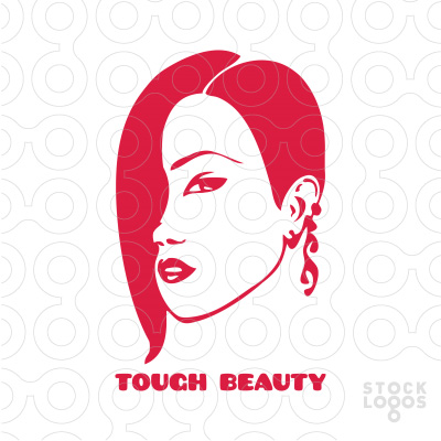 35+ thiết kế logo phác họa duyên dáng chân dung phái đẹp Tough Beauty thiet ke logo dep