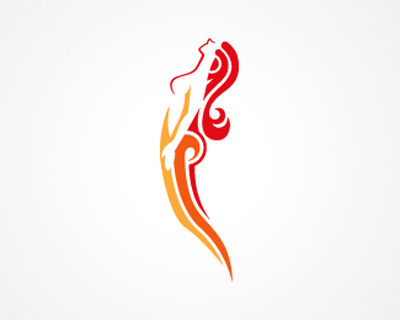 35+ thiết kế logo phác họa duyên dáng chân dung phái đẹp Woman in Red thiet ke logo dep