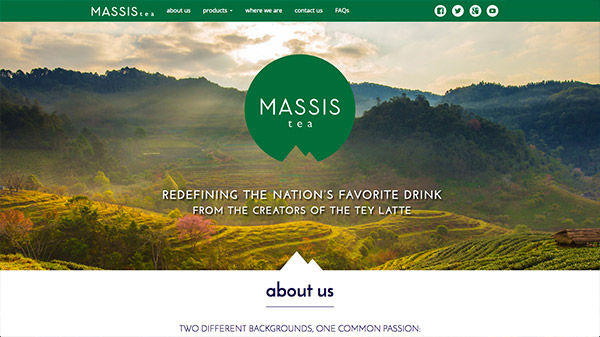 Tổng hợp thiết kế web sử dụng ảnh phong cảnh tuyệt đẹp MASSIS tea thiet ke website dep