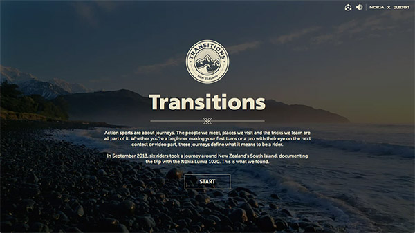 Tổng hợp thiết kế web sử dụng ảnh phong cảnh tuyệt đẹp Nokia Transitions thiet ke website dep
