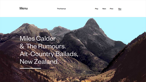 Tổng hợp thiết kế web sử dụng ảnh phong cảnh tuyệt đẹp Miles Calder & The Rumours thiet ke website dep