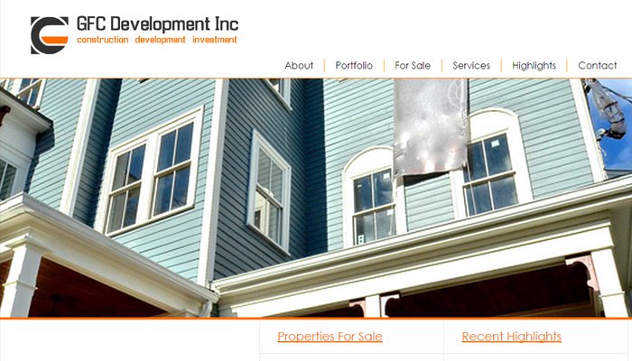 gfc development inc homepage thiet ke website bat dong san