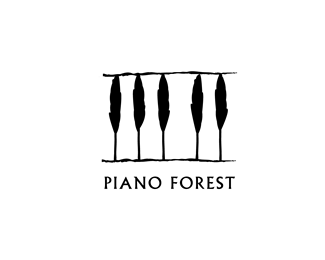 Piano Forest thiet ke logo nghe thuat