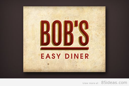 Bobs Diner thiet ke logo dep