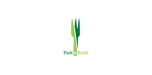 Fork Knife logo thiet ke logo nha hang