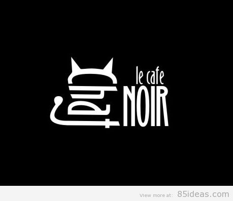 Le Cafe Chat Noir thiet ke logo dep