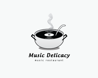 music delicasy thiet ke logo nha hang