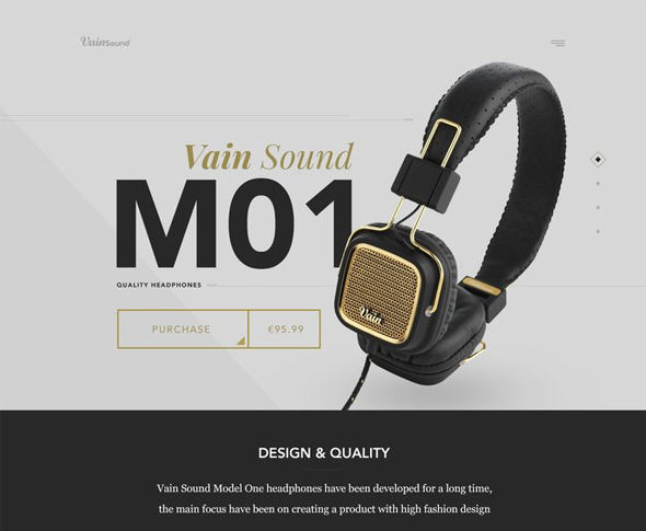 Đỉnh cao của thiết kế website e-commerce qua 20 ví dụ Vain-Sound-Model Thiet ke website Ecommerce