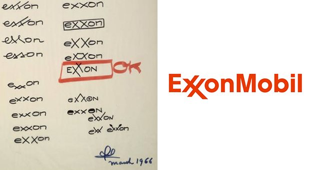 Exxon logo thiet ke bo nhan dien thuong hieu noi tieng