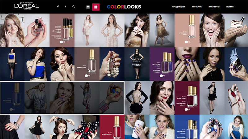 L'Oreal Color Looks thiet ke web dep