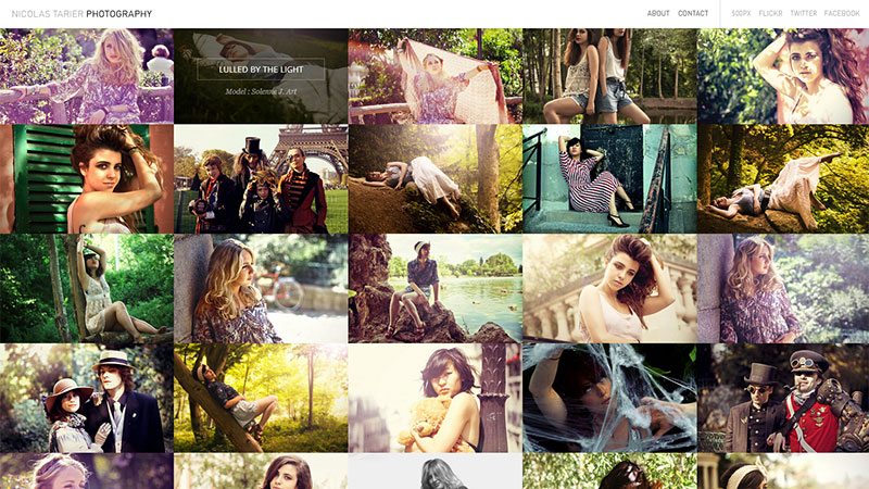 Bố cục thông minh của 20+ thiết kế website đậm hình ảnh Nicolas Tarier Photography thiet ke web dep