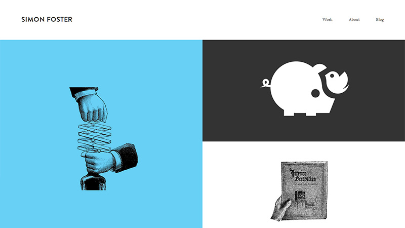 Bố cục thông minh của 20+ thiết kế website đậm hình ảnh Simon Foster Design thiet ke web dep