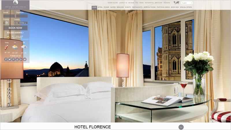 Brunnelleschi Hotel, Florence thiet ke website khach san