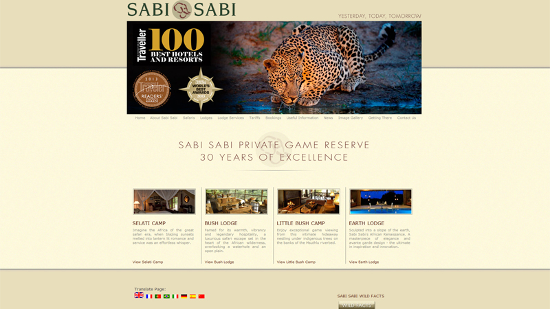 Sabi Sabi Private Game Reserve, South Africa thiet ke website khach san