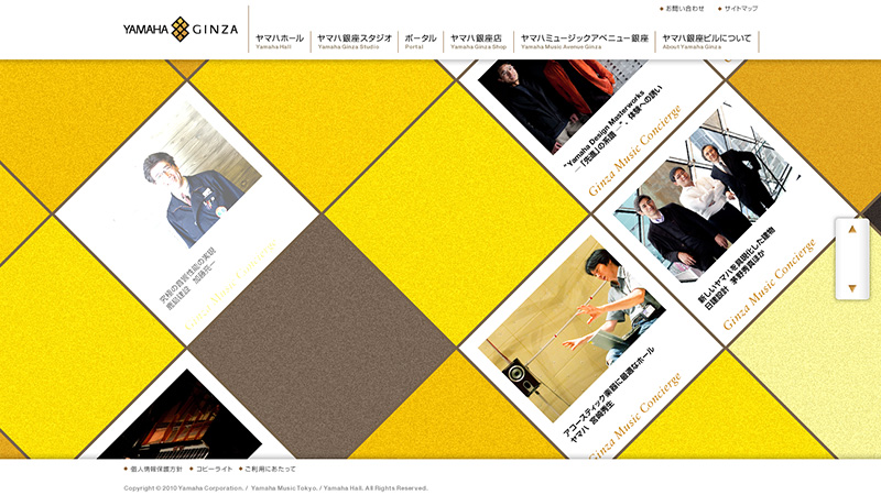 Yamaha Ginza bo cuc website sang tao