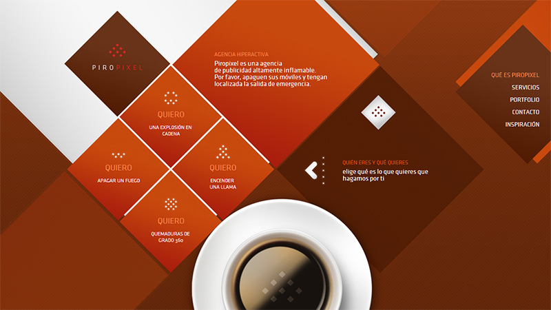 Bố cục web phá cách nhờ các hình khối táo bạo Piropixel bo cuc website sang tao
