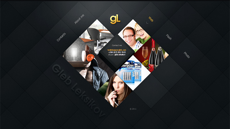 Bố cục web phá cách nhờ các hình khối táo bạo Gleb Leksikov bo cuc website sang tao