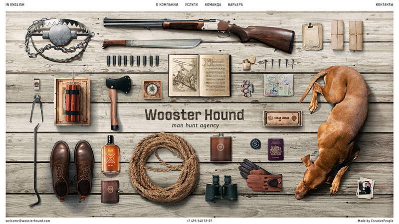 Mê mẩn với hình ảnh những món đồ nội thất trên các thiết kế website Wooster Hound thiet ke website dep