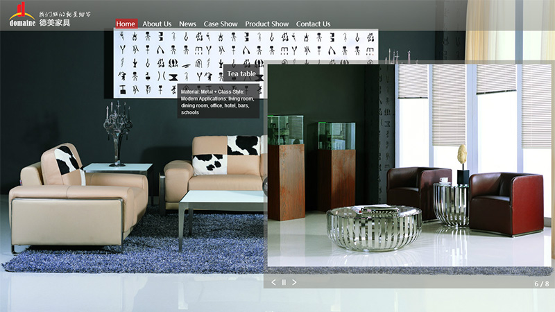 Mê mẩn với hình ảnh những món đồ nội thất trên các thiết kế website Domaine Furniture thiet ke website dep