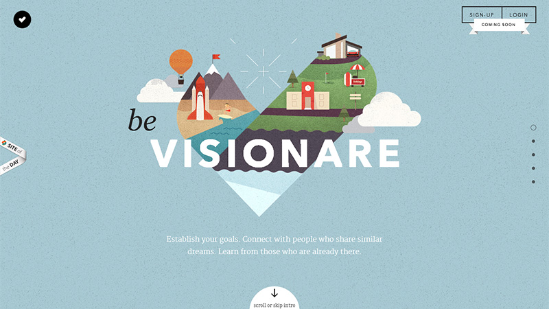 Bố cục web phá cách nhờ các hình khối táo bạo Be Visionare bo cuc website sang tao