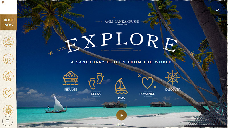 Luxury Resorts navigation trong thiet ke website dep