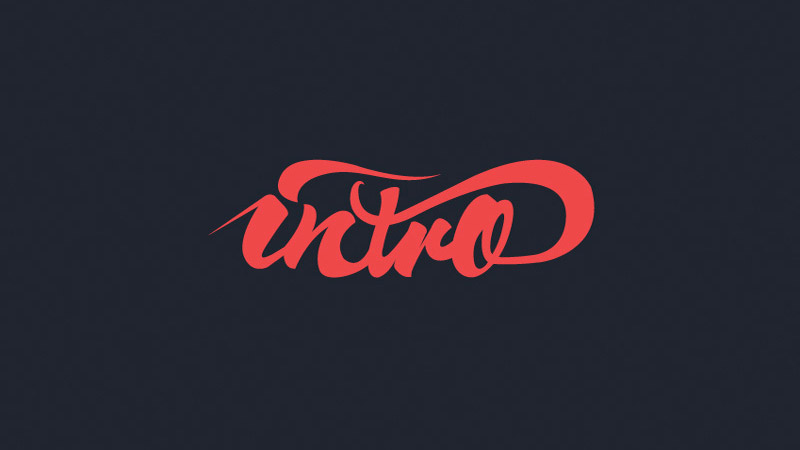 Intro Script thiet ke logo typographic