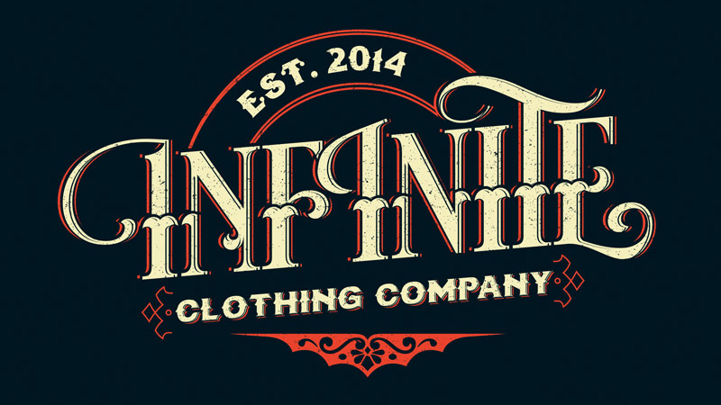 Infinite Clothing Company thiet ke logo typographic