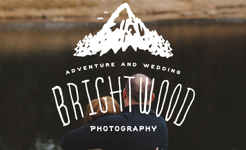 BrightWood Mountain Logo thiet ke logo typographic