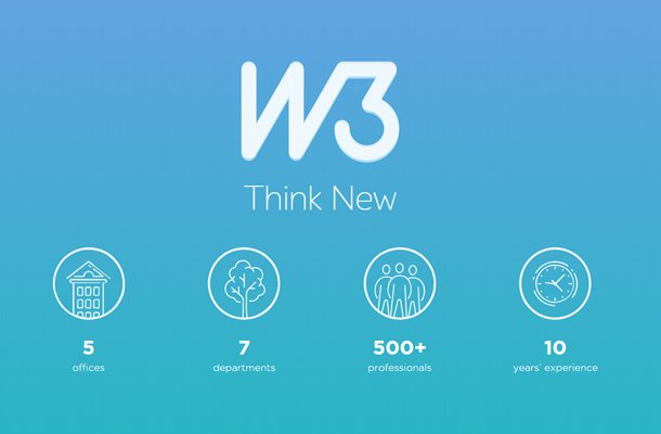w3 blue gradient background Thiet ke website startup dep