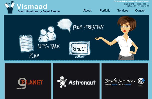 vismaad smart Thiet ke website startup dep