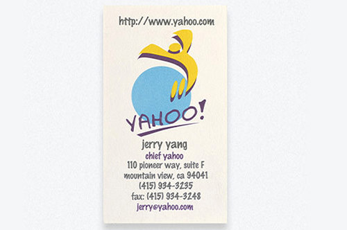 Bộ sưu tập thiết kế danh thiếp của các CEO hãng công nghệ hàng đầu jerry yang
