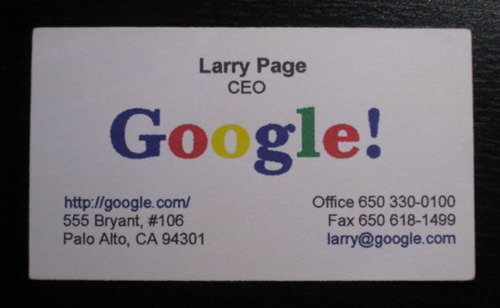 Bộ sưu tập thiết kế danh thiếp của các CEO hãng công nghệ hàng đầu larry page thiet ke bo nhan dien thuong hieu doanh nghiep