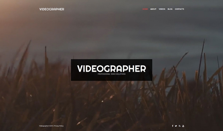 Videographer Portfolio Thiet ke website video background
