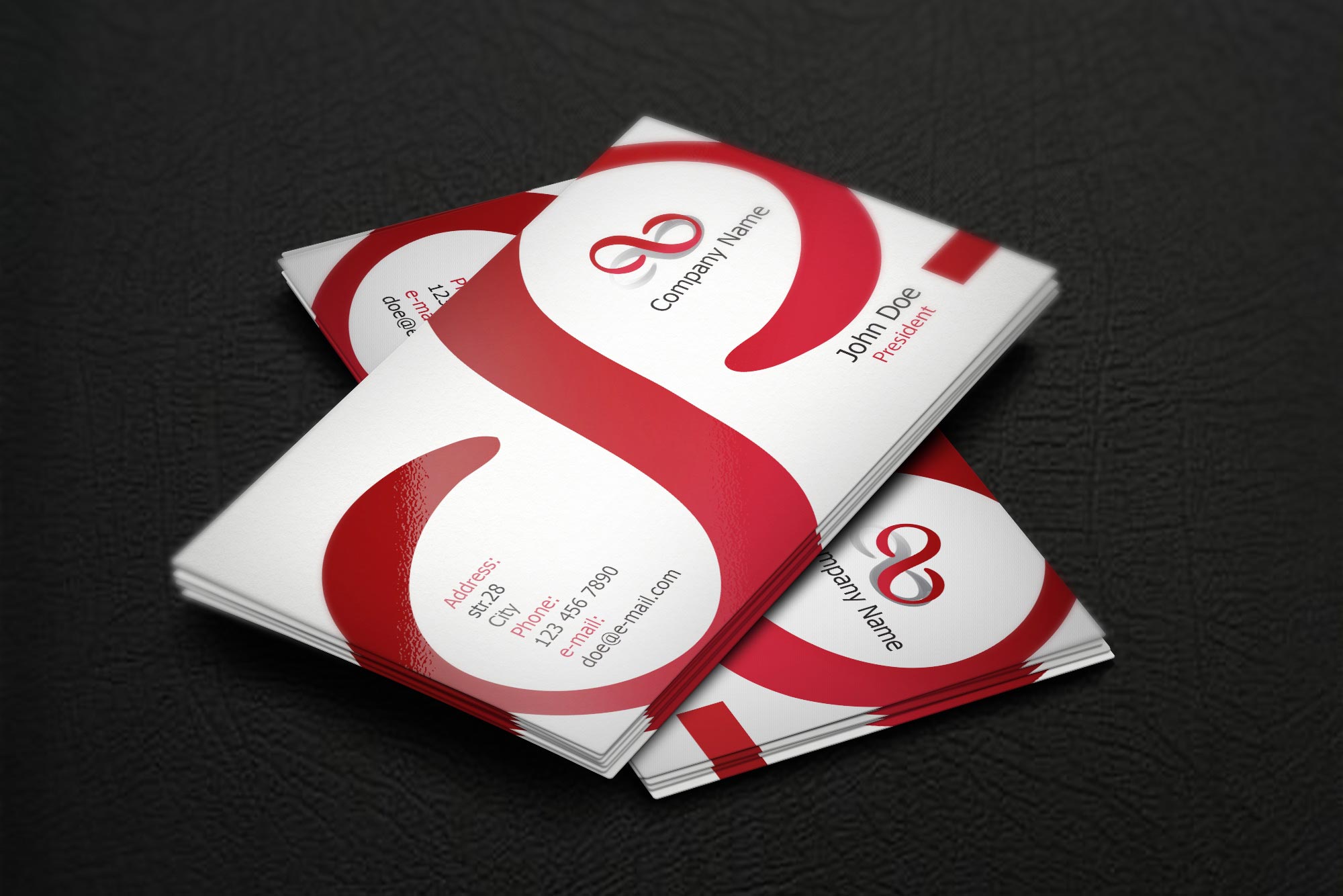 20 thiết kế danh thiếp chất lượng cao cho bạn tải về (P.2) Red Corporate Thiet ke bo nhan dien thuong hieu chuyen nghiep