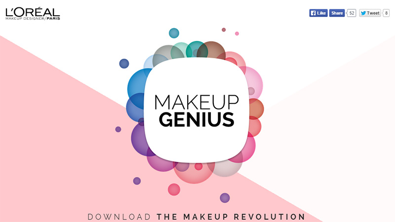L'Oreal Makeup Genius thiet ke website dep