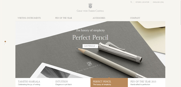 Đẳng cấp sang trọng và thanh lịch của 25 bố cục webite hiện đại Graf-von-Faber-Castell cach thiet ke website dep