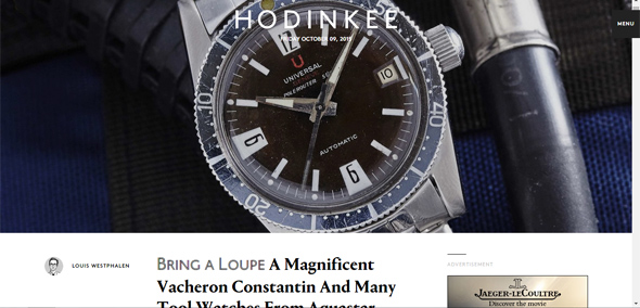 Đẳng cấp sang trọng và thanh lịch của 25 bố cục webite hiện đại Hodinkee cach thiet ke website dep