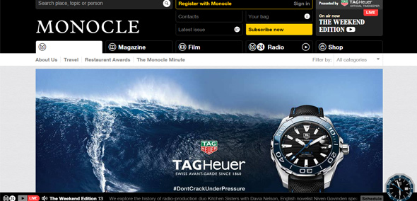 Đẳng cấp sang trọng và thanh lịch của 25 bố cục webite hiện đại Monocle cach thiet ke website dep