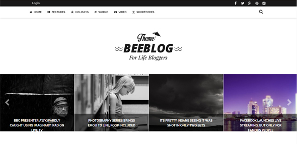 Bộ sưu tập 20 Wordpress theme tuyệt mỹ cho blog và tạp chí online BeeBlog---A-Responsive-WordPress-Blog Thiet ke website dep
