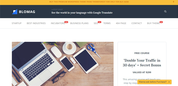 Bộ sưu tập 20 Wordpress theme tuyệt mỹ cho blog và tạp chí online BloMag-WordPress-Theme---Exclusively-for-Marketers