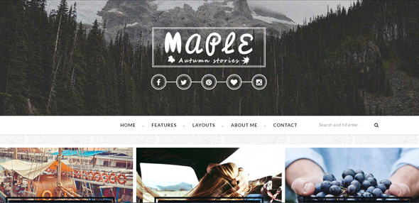 Bộ sưu tập 20 Wordpress theme tuyệt mỹ cho blog và tạp chí online Maple---Responsive-WordPress-Blog Thiet ke website dep